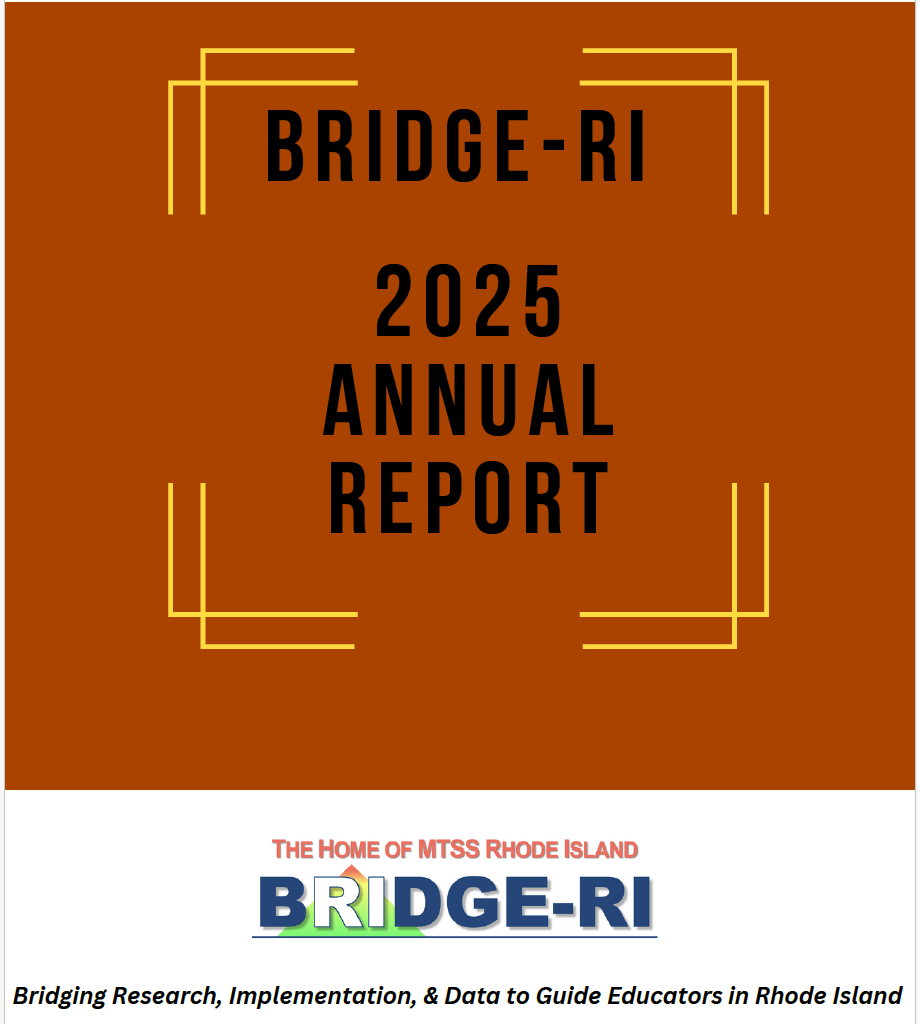 Cover of the current BRIDGE-RI Annual Report